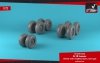 Armory Models AW72340 B-1B Lancer wheels w/ weighted tires, late 1/72